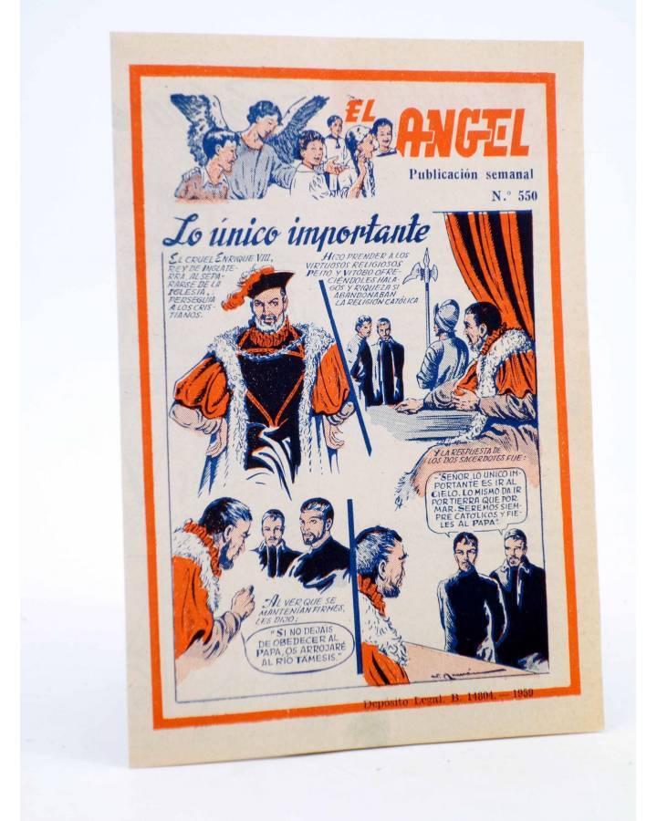 Cubierta de EL ÁNGEL. PUBLICACIÓN SEMANAL Nº 550 (Vvaa) Barcelona 1959