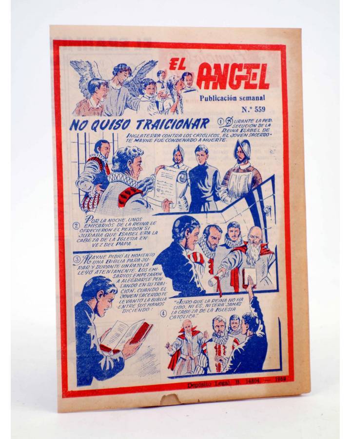 Cubierta de EL ÁNGEL. PUBLICACIÓN SEMANAL Nº 559 (Vvaa) Barcelona 1959