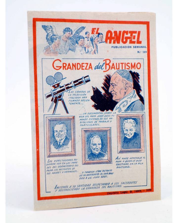Cubierta de EL ÁNGEL. PUBLICACIÓN SEMANAL Nº 589 (Vvaa) Barcelona 1959