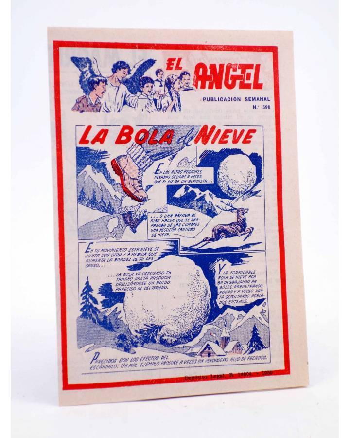 Cubierta de EL ÁNGEL. PUBLICACIÓN SEMANAL Nº 598 (Vvaa) Barcelona 1959