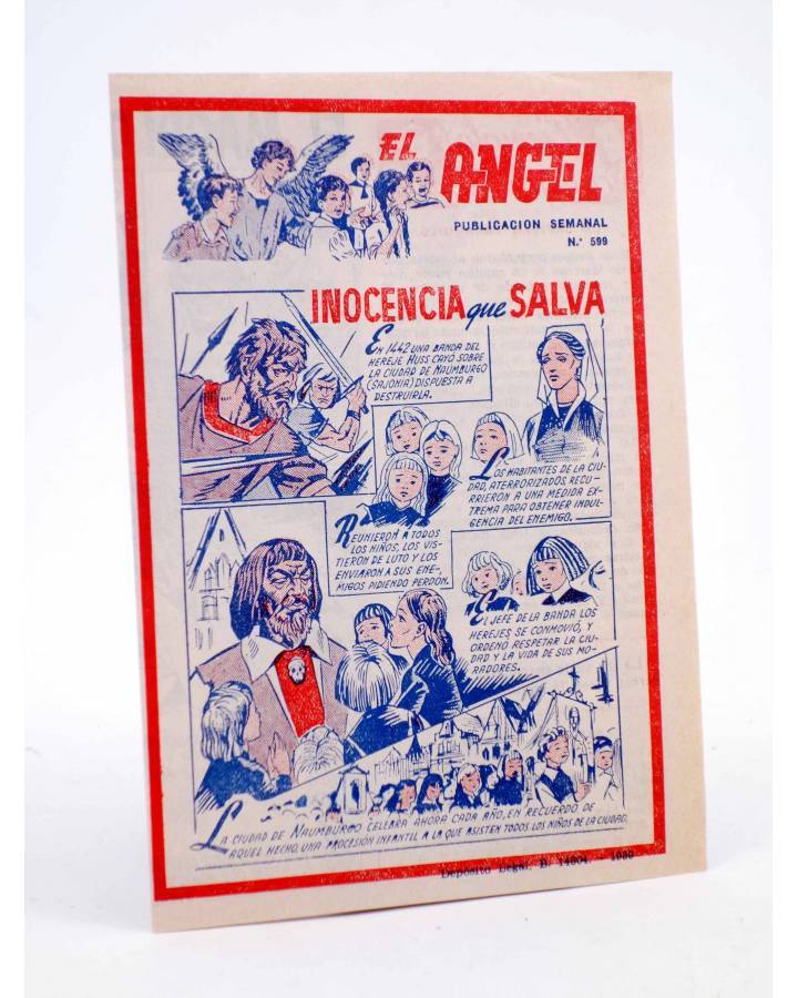 Cubierta de EL ÁNGEL. PUBLICACIÓN SEMANAL Nº 599 (Vvaa) Barcelona 1959