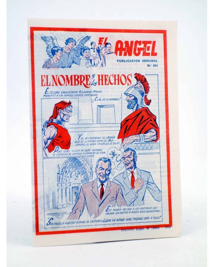 Cubierta de EL ÁNGEL. PUBLICACIÓN SEMANAL Nº 603 (Vvaa) Barcelona 1959