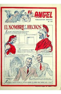Contracubierta de EL ÁNGEL. PUBLICACIÓN SEMANAL Nº 603 (Vvaa) Barcelona 1959