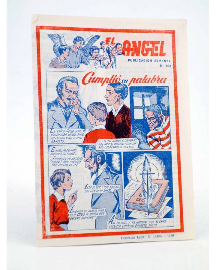 Cubierta de EL ÁNGEL. PUBLICACIÓN SEMANAL Nº 608 (Vvaa) Barcelona 1959