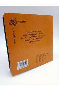 Contracubierta de MI PRIMERA SOPA DE LIBROS. LUNA PREGUNTA / LUNA RESPONDE (Javier Olivares) Anaya 2008