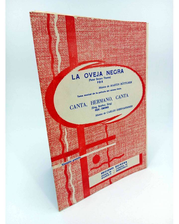 Cubierta de PARTITURA. LA OVEJA NEGRA / CANTA HERMANO CANTA (M Böttcher / C. Diernahmmer) Quiroga 1962