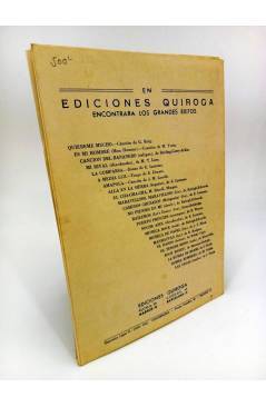 Contracubierta de PARTITURA. LA OVEJA NEGRA / CANTA HERMANO CANTA (M Böttcher / C. Diernahmmer) Quiroga 1962