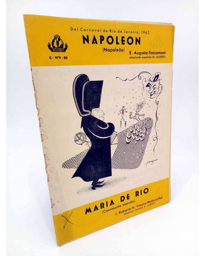 Cubierta de PARTITURA. NAPOLEÓN (E. AUGUSTO SACCOMANI) / MARÍA DE RÍO. ADAPT. M. ALBERTI. Hispania 1962