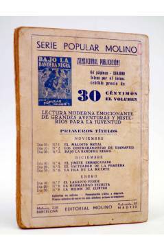Contracubierta de SERIE POPULAR MOLINO 9. LA MISIÓN DE CLINTON (María López Rubí) Molino 1934