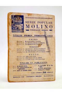 Contracubierta de SERIE POPULAR MOLINO 10. LA LUCHA EN EL PANTANO (Manuel Vallvé) Molino 1934