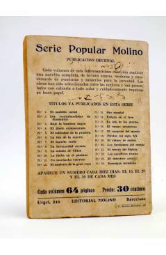 Contracubierta de SERIE POPULAR MOLINO 30. EL PUERTO SECRETO (Manuel Vallvé) Molino 1934