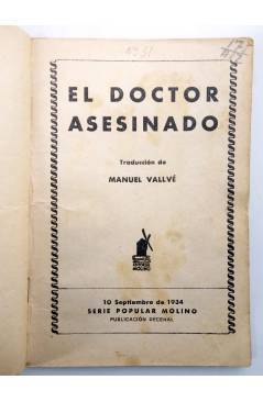Muestra 1 de SERIE POPULAR MOLINO 31. EL DOCTOR ASESINADO (Manuel Vallvé) Molino 1934