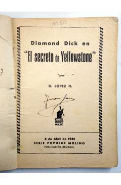 Muestra 2 de SERIE POPULAR MOLINO 60. DIAMOND DICK: EL SECRETO DE YELLOWSTONE (G.L. Hipkiss) Molino 1935
