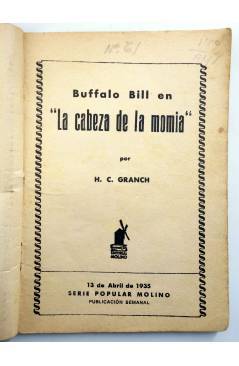 Muestra 1 de SERIE POPULAR MOLINO 61. BUFFALO BILL EN: LA CABEZA DE LA MOMIA (H.C. Granch) Molino 1935