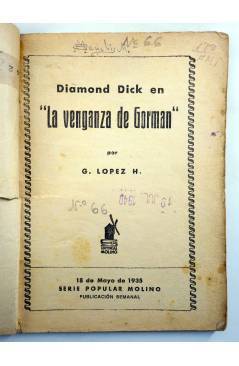 Muestra 1 de SERIE POPULAR MOLINO 66. DIAMOND DICK. LA VENGANZA DE GORMAN (G.L. Hipkiss) Molino 1935