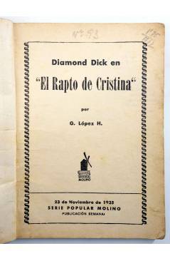 Muestra 2 de SERIE POPULAR MOLINO 93. DIAMOND DICK: EL RAPTO DE CRISTINA (G.L. Hipkiss) Molino 1935