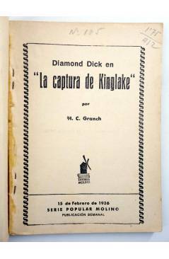 Muestra 1 de SERIE POPULAR MOLINO 105. DIAMOND DICK EN: LA CAPTURA DE KINGLAKE (H.C. Granch) Molino 1936