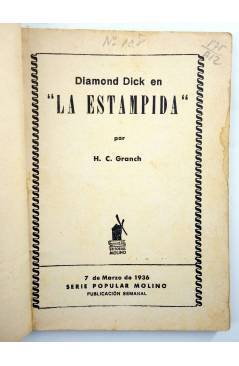 Muestra 1 de SERIE POPULAR MOLINO 108. DIAMOND DICK EN: LA ESTAMPIDA (H.C. Granch) Molino 1936