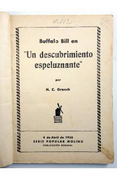 Muestra 1 de SERIE POPULAR MOLINO 112. BUFFALO BILL EN: UN DESCUBRIMIENTO ESPELUZNANTE (H.C. Granch) Molino 1936