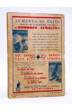 Contracubierta de SERIE POPULAR MOLINO 130. BUFFALO BILL: CARA A CARA CON LA MUERTE (José Mallorquí) Molino 1940