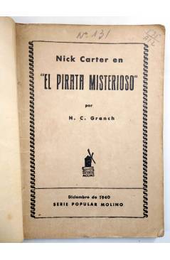 Muestra 1 de SERIE POPULAR MOLINO 131. NICK CARTER EN: EL PIRATAS MISTERIOSO (H.C. Granch) Molino 1940