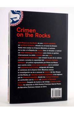 Contracubierta de CRIMEN ON THE ROCKS (Alfonso Vázquez) Rey Lear 2014