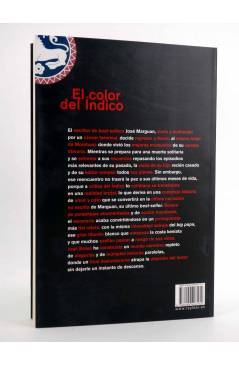 Contracubierta de EL COLOR DEL INDICO (Juan Bolea) Rey Lear 2008