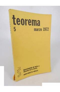 Cubierta de TEOREMA. REVISTA DEL DEPARTAMENTO DE LÓGICA Y FILOSOFÍA DE LA CIENCIA 5. UV 1972