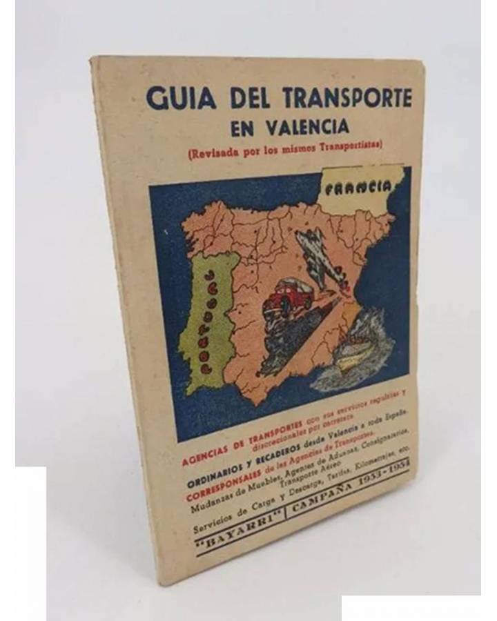 Cubierta de GUÍA DEL TRANSPORTE EN VALENCIA. BAYARRI CAMPAÑA 1953 1954.. Bayarri 1953