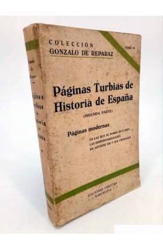 Cubierta de COLECCIÓN GONZALO DE REPARAZ V. PÁGINAS TURBIAS DE LA HISTORIA DE ESPAÑA 2ª PARTE. Mentora 1931