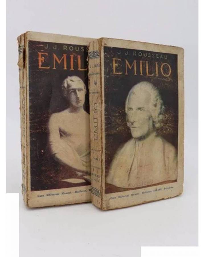 Cubierta de EMILIO TOMOS I Y II (J.J. Rousseau) Maucci Circa 1910