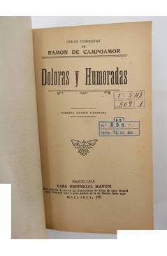 Muestra 3 de DOLORAS Y HUMORADAS (Ramón De Campoamor) Maucci S/F. 3ª EDICIÓN