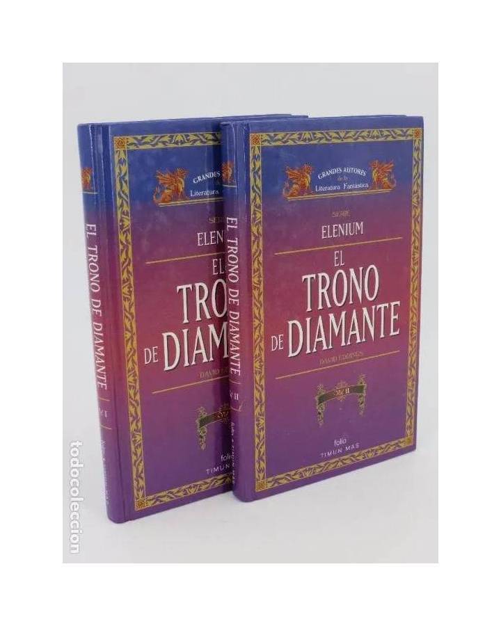 Cubierta de GRANDES AUTORES DE LITERATURA FANTÁSTICA. SERIE ELENIUM. EL TRONO DEL DIAMANTE I Y II (David Eddings) 1997