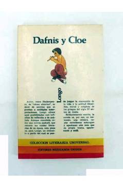 Contracubierta de COLECCIÓN LITERARIA UNIVERSAL 52. DAFNIS Y CLOE (Longo) Editores Mexicanos Unidos 1981