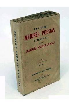 Cubierta de LAS CIEN MEJORES POESÍAS LÍRICAS DE LA LENGUA CASTELLANA.. Buena Prensa 1954