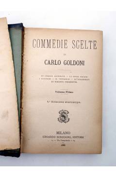 Muestra 1 de COMEDIE SCELTE. VOLUME PRIMO (Carlo Goldoni) Eduardo Sonzogno 1886