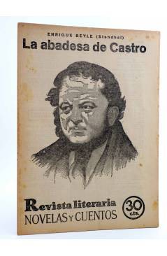 Cubierta de REVISTA LITERARIA NOVELAS Y CUENTOS 163. LA ABADESA DE CASTRO (Enrique Beyle- Stendahl) Dédalo 1932