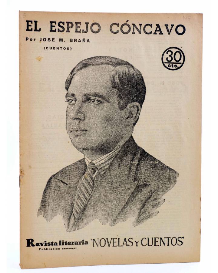 Cubierta de REVISTA LITERARIA NOVELAS Y CUENTOS 187. EL ESPEJO CÓNCAVO (José M. Braña) Dédalo 1932