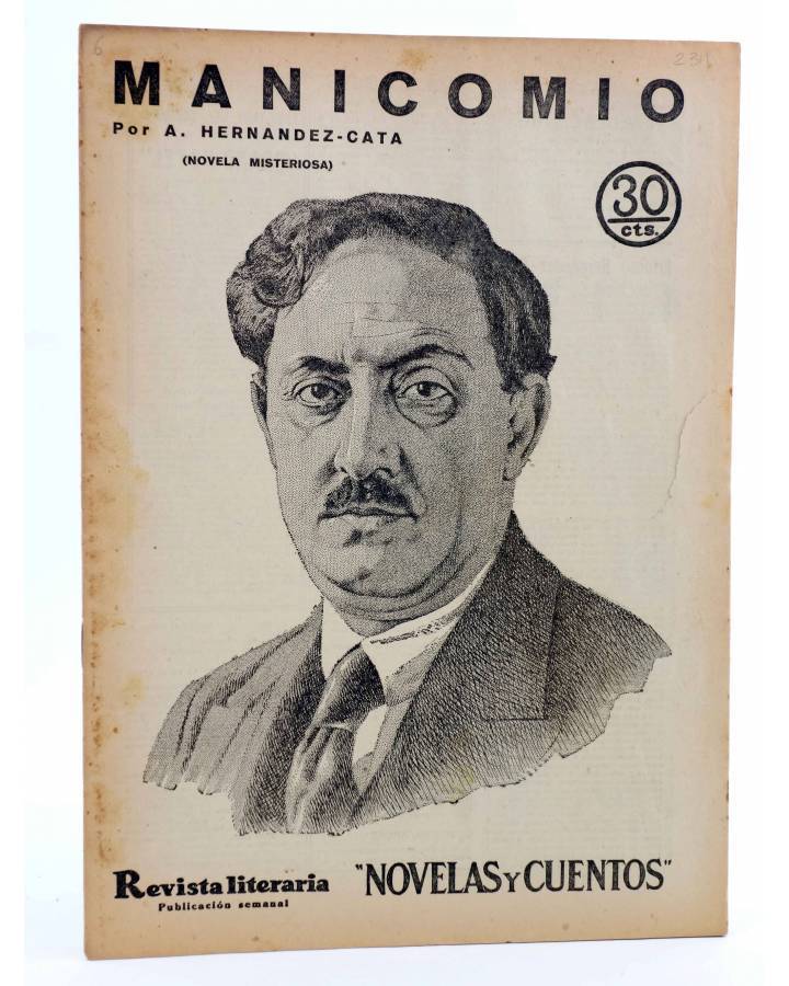 Cubierta de REVISTA LITERARIA NOVELAS Y CUENTOS 231. MANICOMIO (A. Hernández Cata) Dédalo 1933