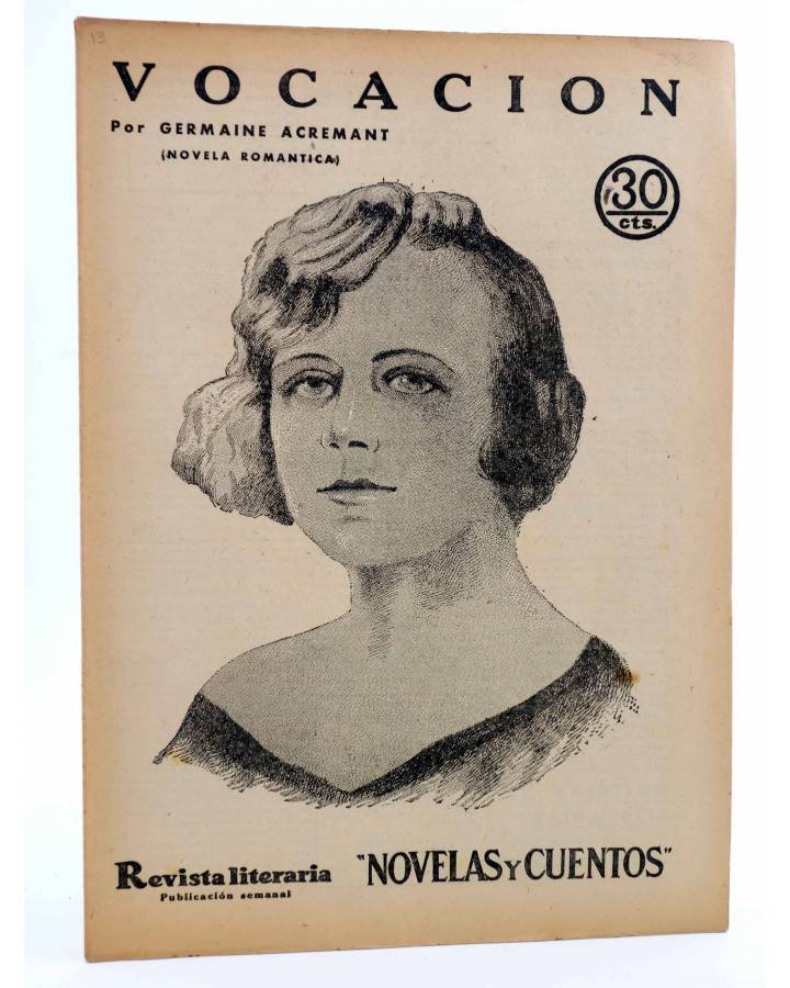 Cubierta de REVISTA LITERARIA NOVELAS Y CUENTOS 282. VOCACIÓN (Germaine Acremant) Dédalo 1934