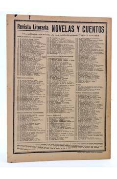 Contracubierta de REVISTA LITERARIA NOVELAS Y CUENTOS 356. GENOVEVA (Alfonso Karr) Dédalo 1935