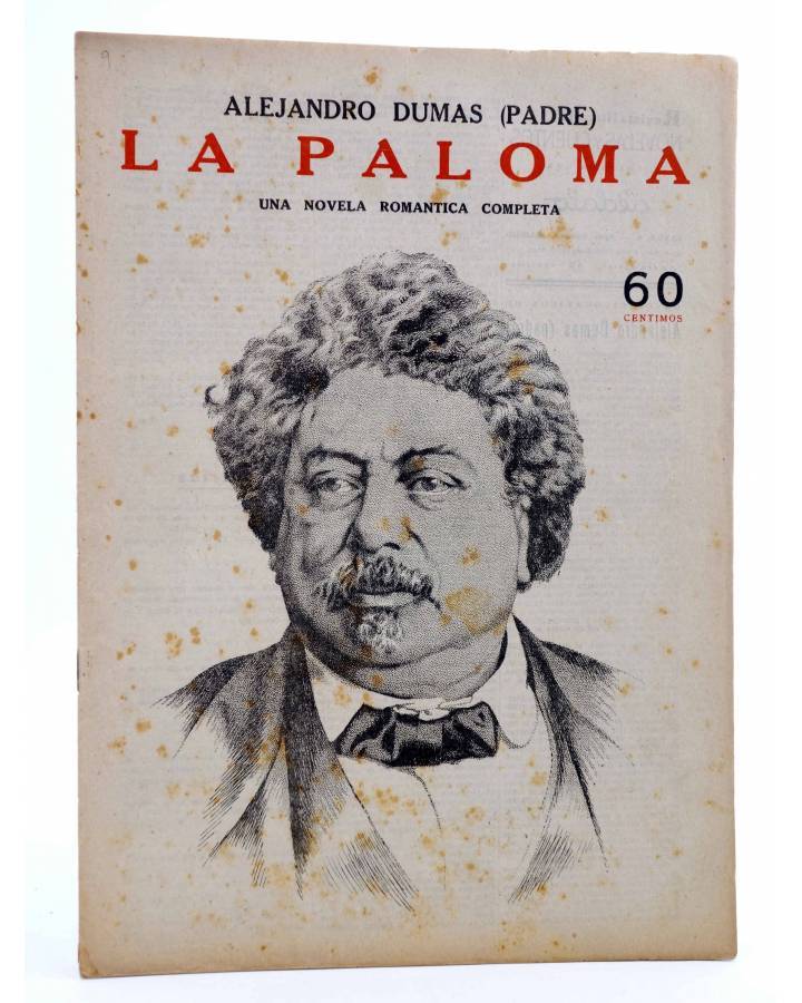 Cubierta de REVISTA LITERARIA NOVELAS Y CUENTOS s/n. LA PALOMA (Alejandro Dumas (Padre)) Dédalo Circa 1940