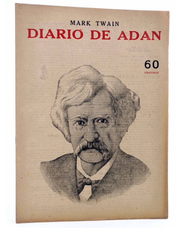 Cubierta de REVISTA LITERARIA NOVELAS Y CUENTOS s/n. DIARIO DE ADÁN (Mark Twain) Dédalo Circa 1940