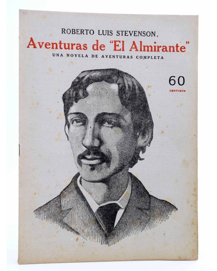 Cubierta de REVISTA LITERARIA NOVELAS Y CUENTOS. AVENTURAS DE EL ALMIRANTE (R.L. Stevenson) Dédalo Circa 1940
