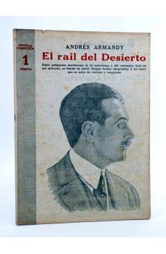Cubierta de REVISTA LITERARIA NOVELAS Y CUENTOS 728. EL RAIL DEL DESIERTO (Andrés Armandy) Dédalo 1945