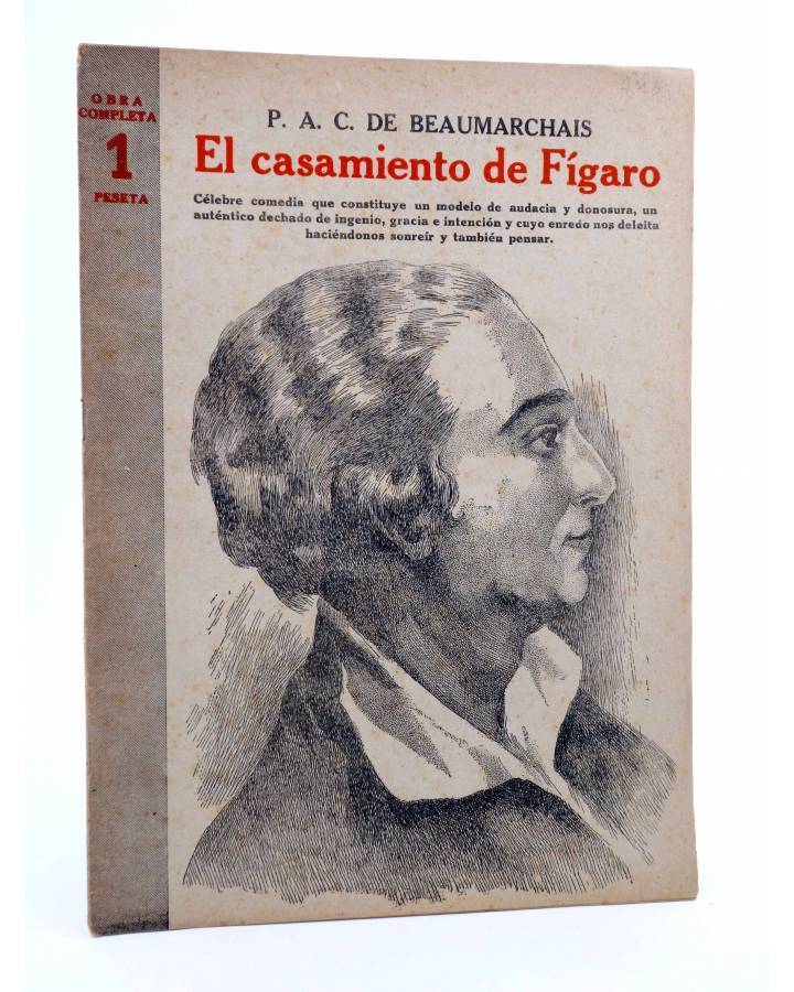 Cubierta de REVISTA LITERARIA NOVELAS Y CUENTOS 746. EL CASAMIENTO DE FÍGARO (P.A.C. Beaumarchais) Dédalo 1945