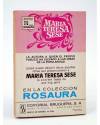 Contracubierta de COLECCIÓN AMAPOLA 1017. NUESTRA AVENTURA (María Teresa Sesé) Bruguera Bolsilibros 1972