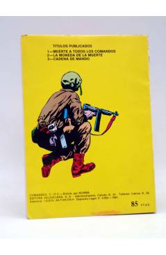 Contracubierta de COMANDOS 4. BAYONETAS CALADAS (Vvaa) Valenciana 1981