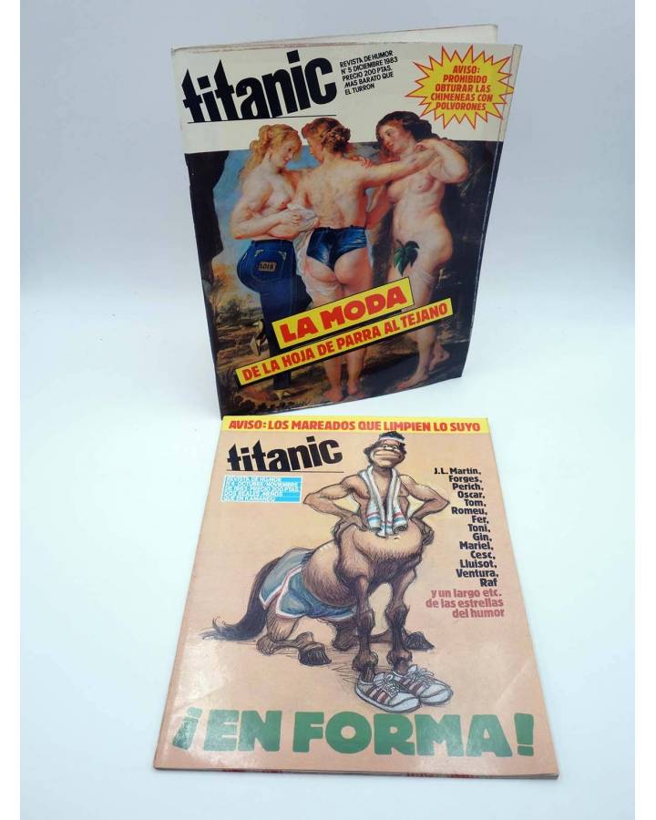 Cubierta de TITANIC REVISTA DE HUMOR 4 Y 5. EN FORMA / LA MODA (Vvaa) El Jueves 1983