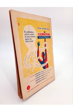 Contracubierta de COLECCIÓN MARGEN. UNA NOVELA PARA EL MÉDICO 2 II. LA GUERRA DE LOS MUNDOS (H.G. Wells) 1959